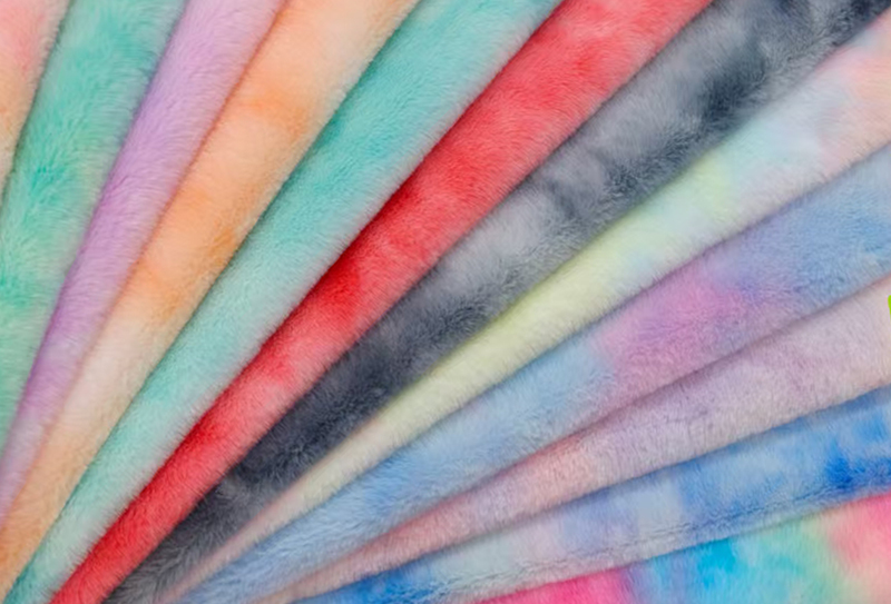 450mg 165cm 扎染印花兔毛面料适用于抱枕/毛绒玩具