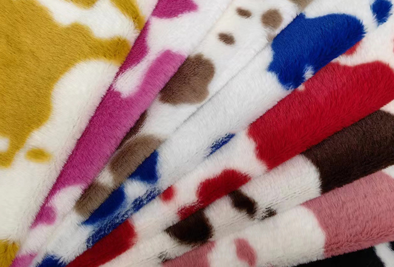 500mg*160cm 奶牛兔毛印花毛绒面料