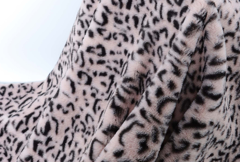 500mg*160cm 豹圈兔毛印花毛绒面料