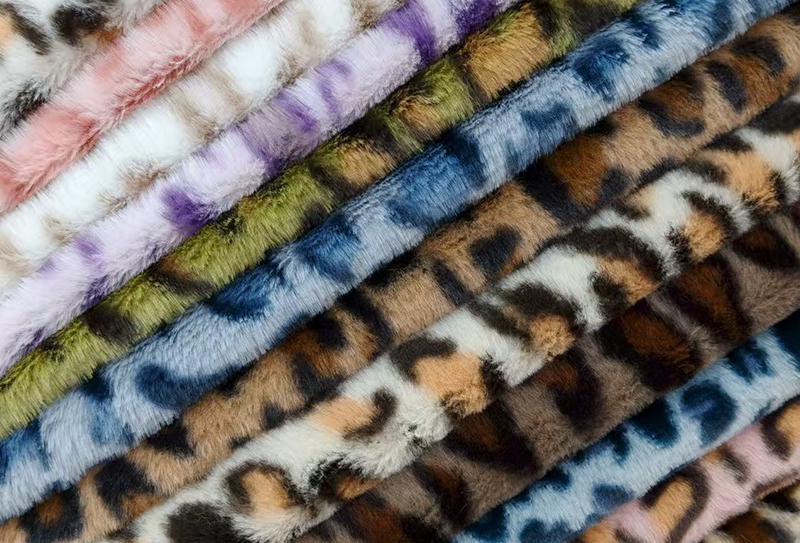 500mg 160cm 豹纹兔毛印花毛绒面料