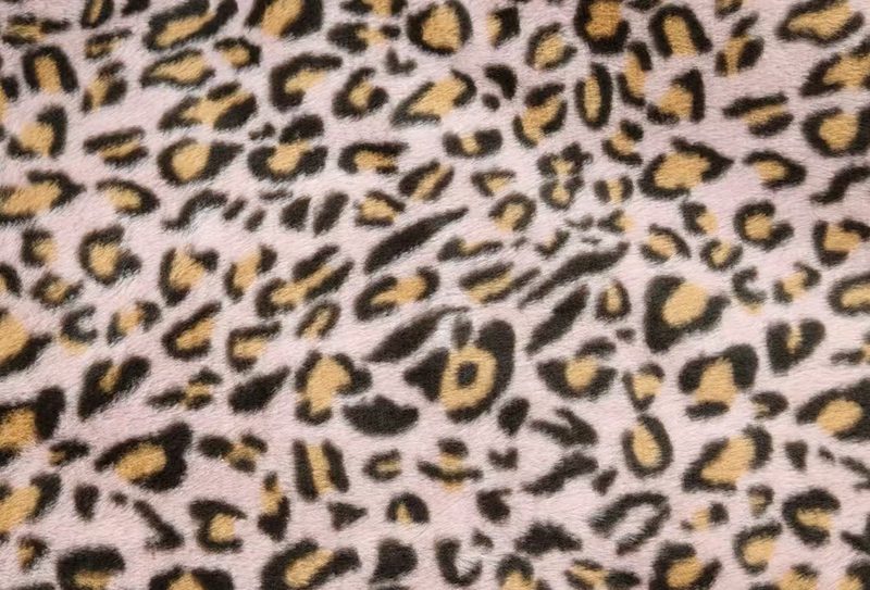 500mg 160cm 豹纹兔毛印花毛绒面料 500mg 160cm 豹纹兔毛印花毛绒面料