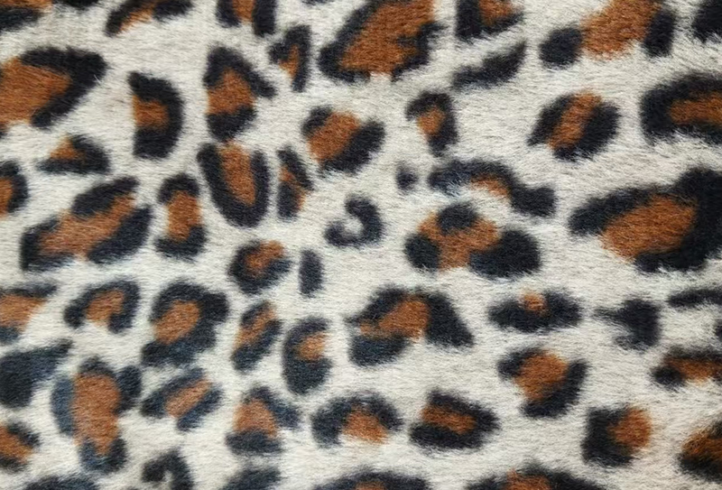 500mg 160cm 豹纹兔毛印花毛绒面料 500mg 160cm 豹纹兔毛印花毛绒面料