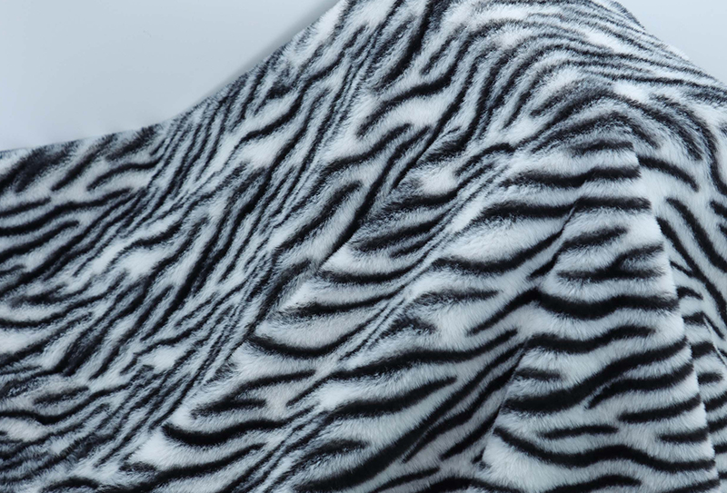 500mg*160cm 虎纹兔毛印花毛绒面料